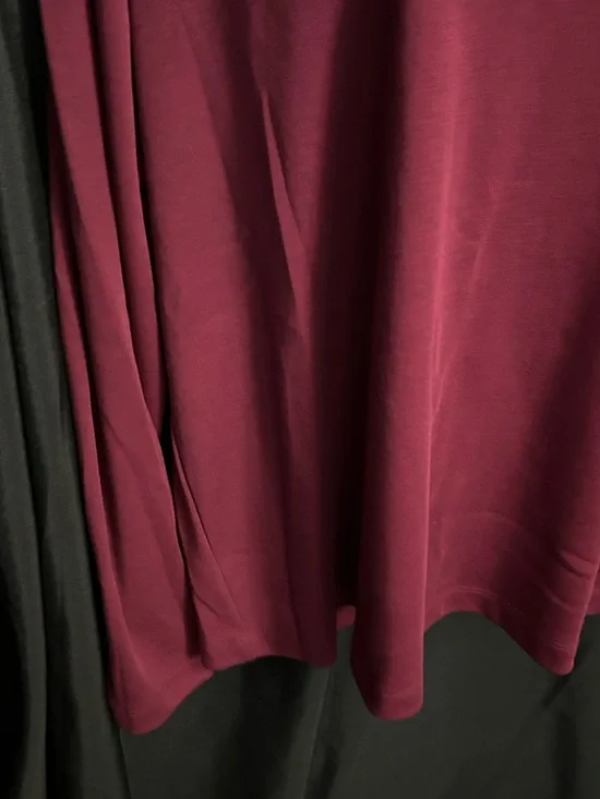 Croft & Barrow Women’s Classic Long Sleeve Crew Neck Top Burgundy 2X NWT - Picture 6 of 8